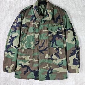 Army Cold Weather Field Coat Camouflage Mens S Outdoor Utility Jacket Hooded